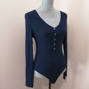 🇨🇦 Hudson North (HBC) Long Sleeve Henley Bodysuit, BNWT!